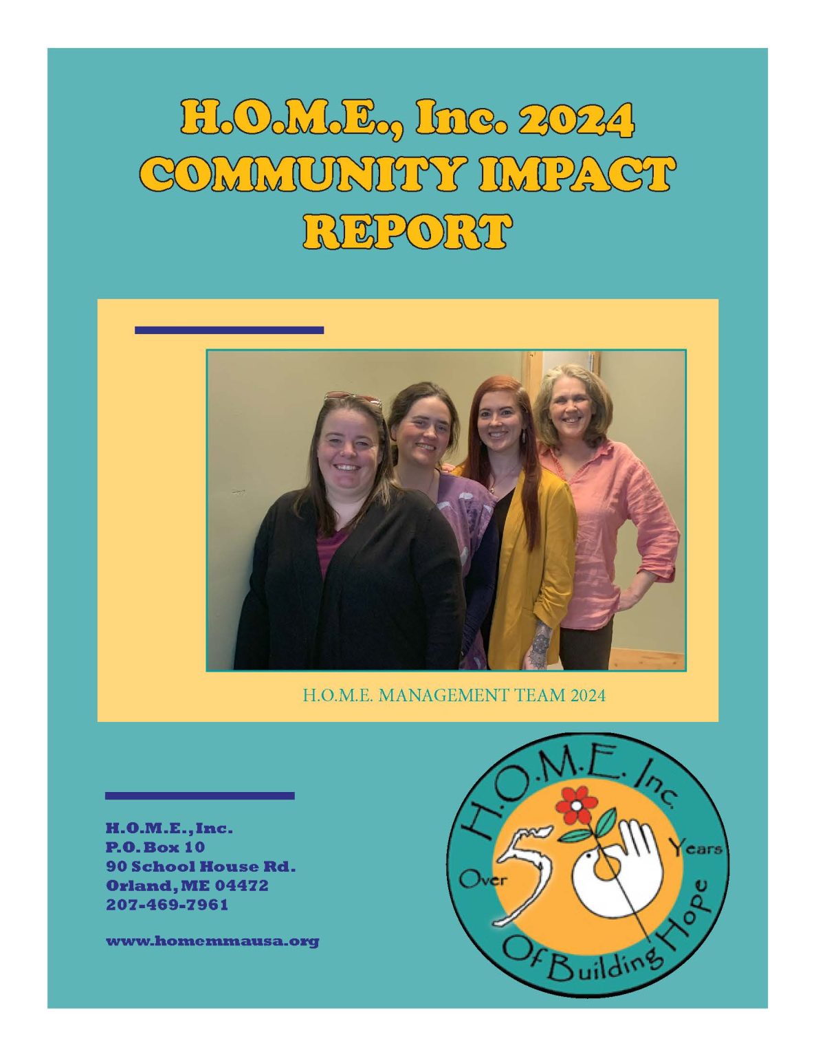 2024 annual report h o m e inc serving first those who suffer most 