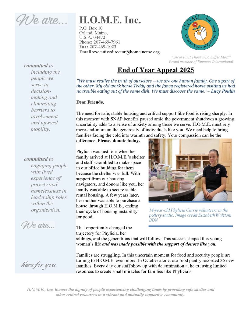 Year End Appeal Letter 2025